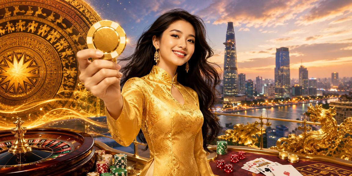 Người chơi tại TP.HCM trải nghiệm casino trực tuyến trong trang phục áo dài Việt Nam